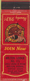Matchbook Cover - Moose Lodge Milton PA