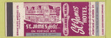 Matchbook Cover - St James Hotel MB