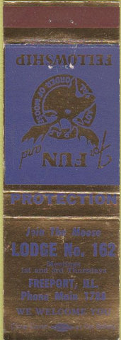 Matchbook Cover - Moose Lodge Freeport IL