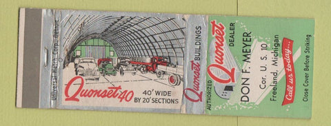 Matchbook Cover - Quonset Sheds Freeland MI agriculture