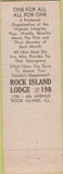 Matchbook Cover - Moose Lodge Rock Island IL