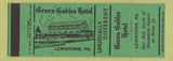 Matchbook Cover - Green Gables Hotel Lewistown PA
