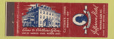 Matchbook Cover - Jefferson Hotel Watkins Glen NY