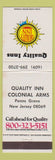 Matchbook Cover - Quality Inn Colonial Arms Penns Grove NJ WEAR