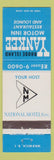 Matchbook Cover - Rhode Island Yankee Motor Inn Warwick RI