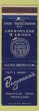 Matchbook Cover - Bozeman's Nashville TN Motel Restaurant