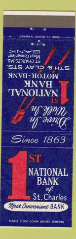 Matchbook Cover - 1st National Bank ST Charles MO