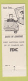 Matchbook Cover - 1st National Bank ST Charles MO