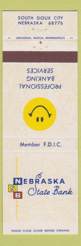 Matchbook Cover - Nebraska State Bank South Sioux City NE
