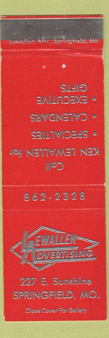Matchbook Cover - Lewallen Advertising Springfield MO