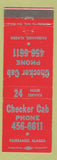 Matchbook Cover - Checker Cab Taxi Fairbanks AK