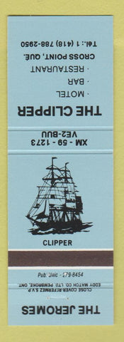 Matchbook Cover - The Clipper Motel Bar Restaurant Cross Point QC
