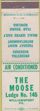 Matchbook Cover - Moose Lodge Williamsport PA
