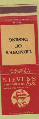 Matchbook Cover - Steven's HATs Tidmore's of Deming NM