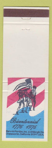 Matchbook Cover - Bicentennial Serv A Portion Chatsworth CA 1976 STICKER