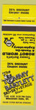 Matchbook Cover - Tommy Bartlett Show Wisconsin Dells WI Robot