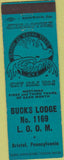 Matchbook Cover - Moose Lodge Bristol PA