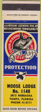 Matchbook Cover - Moose Lodge Tampa FL