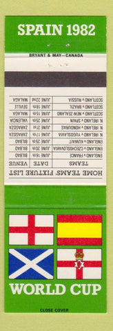 Matchbook Cover - 1982 Spain World Cup Soccer Schedule