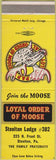 Matchbook Cover - Moose Lodge Steelton PA