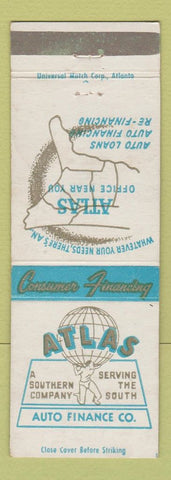Matchbook Cover - Atlas Auto Finance St Petersburg FL WEAR