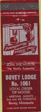 Matchbook Cover - Moose Lodge Bovey MN