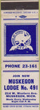 Matchbook Cover - Moose Lodge Muskegon MI
