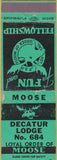 Matchbook Cover - Moose Lodge Decatur IL