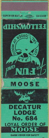 Matchbook Cover - Moose Lodge Decatur IL