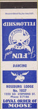 Matchbook Cover - Moose Lodge Roseburg OR