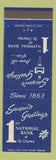 Matchbook Cover - 1st NATional Bank ST Charles MO Christmas