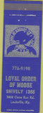 Matchbook Cover - Moose Lodge Louisville KY