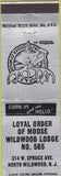 Matchbook Cover - Moose Lodge North Wildwood NJ