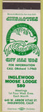Matchbook Cover - Moose Lodge Inglewood CA