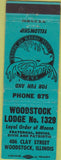 Matchbook Cover - Moose Lodge Woodstock IL