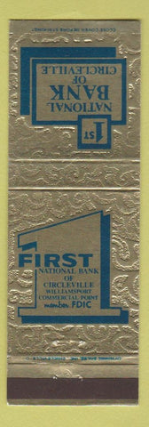 Matchbook Cover - 1st National Bank of Circleville Williamsport  OH