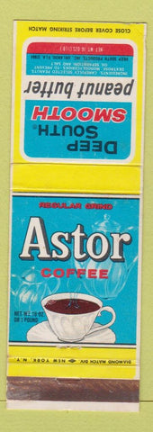 Matchbook Cover - Astor Coffee Peanut Butter