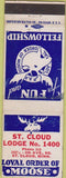 Matchbook Cover - Moose Lodge St Cloud MN