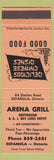 Matchbook Cover - Arena Grill Espanola ON