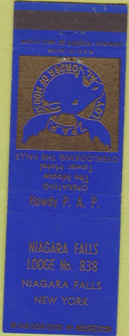 Matchbook Cover - Moose Lodge Niagara Falls NY