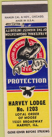 Matchbook Cover - Moose Lodge Harvey IL