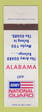 Matchbook Cover - Army National Guard Opp AL