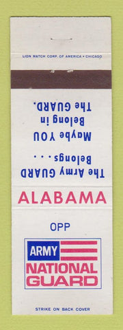 Matchbook Cover - Army National Guard Opp AL