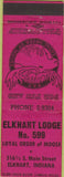Matchbook Cover - Moose Lodge Elkhart IN