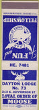 Matchbook Cover - Moose Lodge Dayton Beavercreek OH
