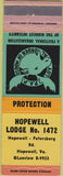 Matchbook Cover - Moose Lodge Hopewell VA