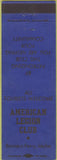 Matchbook Cover - American Legion Bonners Ferry ID