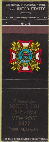 Matchbook Cover - VFW Opp AL