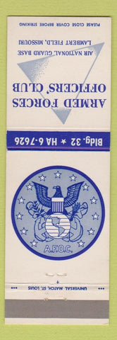 Matchbook Cover - Armed Forces Officers' Club Lambert Field MO