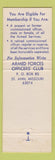 Matchbook Cover - Armed Forces Officers' Club Lambert Field MO